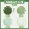 Summer Sage Green Party Plates Gradient Green Dessert Paper Plates 7inch Gold Foil Scalloped Edge Disposable Cake Plates (24, Sage Green)
